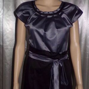 Mee Gray Satin Ribbon Dress sz. S